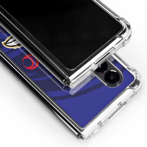 NFL Baltimore Ravens Double Vision Galaxy Z Fold4 5G Clear Case